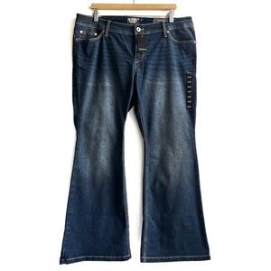 Torrid Luxe Slim Bootcut Super Stretch Dark Wash Blue Denim Jeans Size 16XS